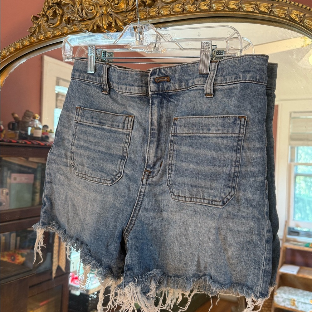 Madewell Denim Frayed Hem Women Shorts